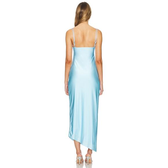 Baobab Lula Maxi Dress Satin Cutout Party Statement Beach Weddings Formal Sz M - Picture 3 of 9